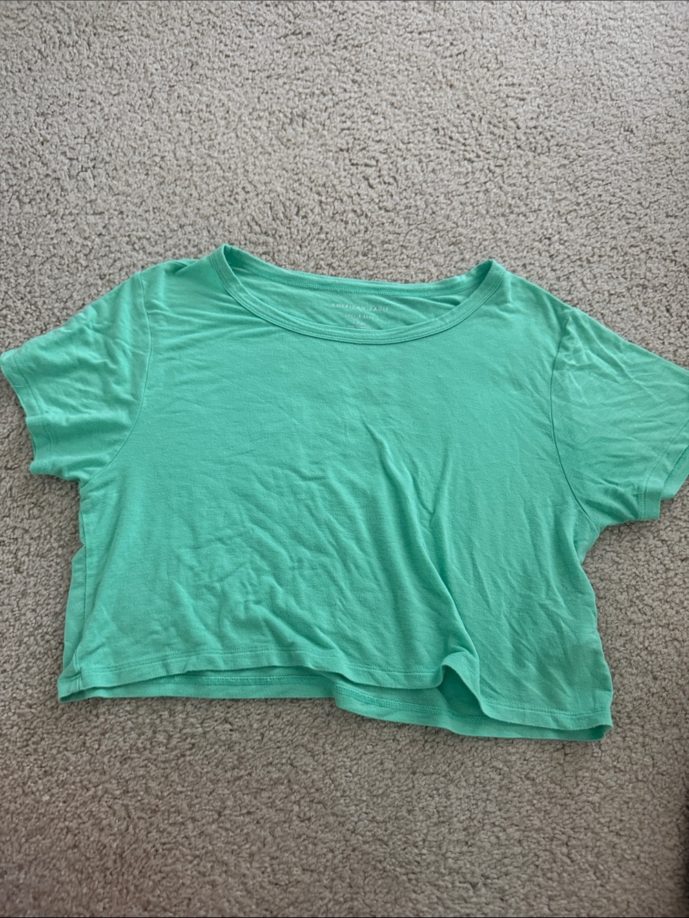 American Eagle Outfitters Mint Green Scoop Crop Top